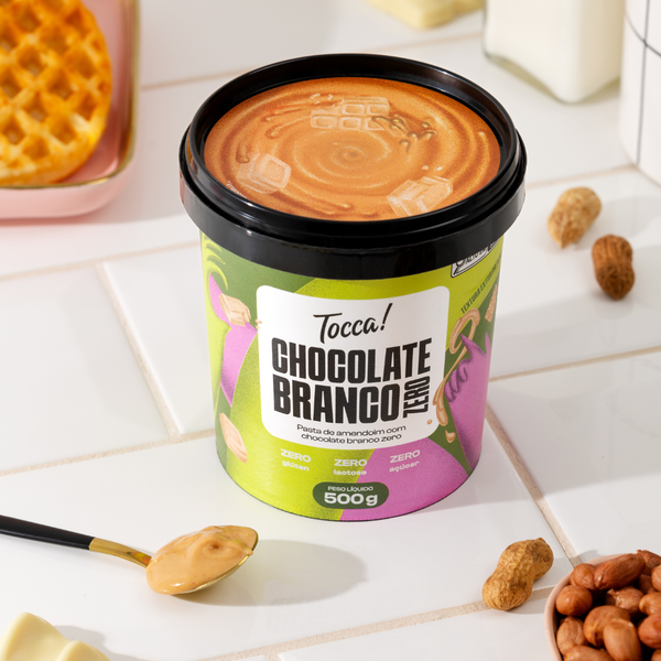 Pasta de Amendoim - Chocolate Branco Zero - Tocca - 500g